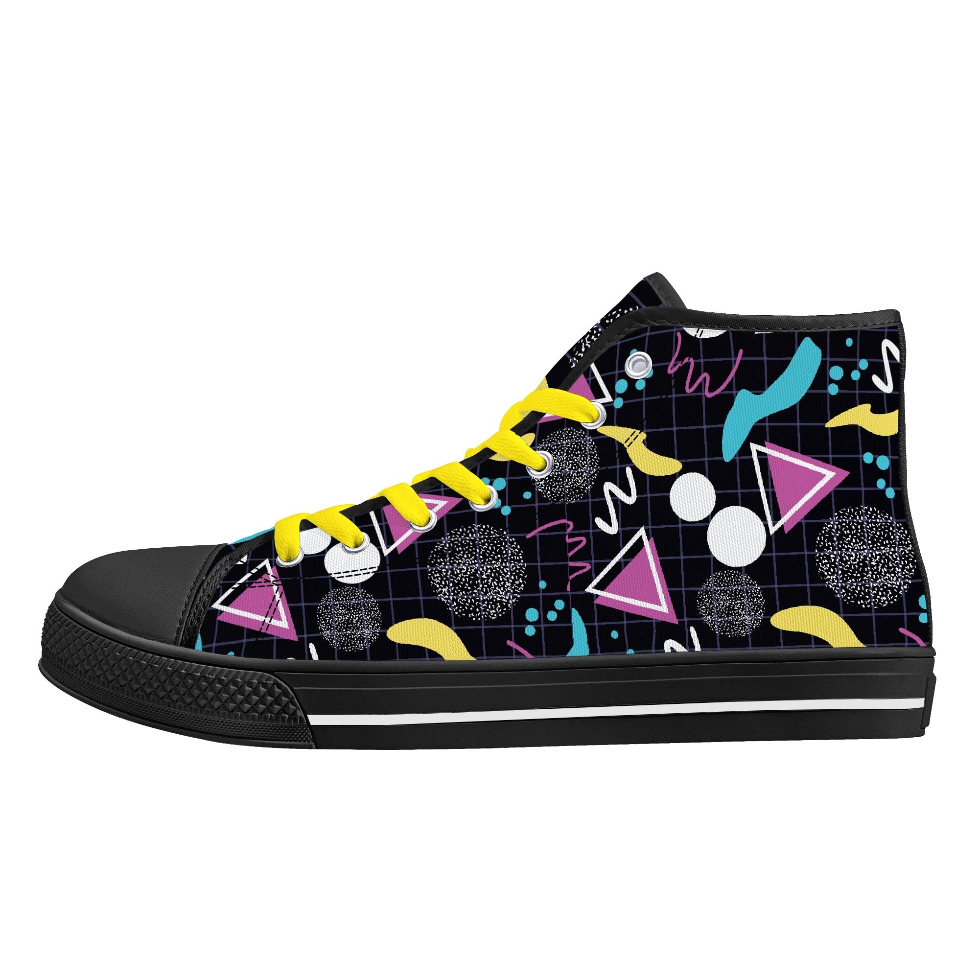 Mens High Top Canvas Shoes - Customized Tongue