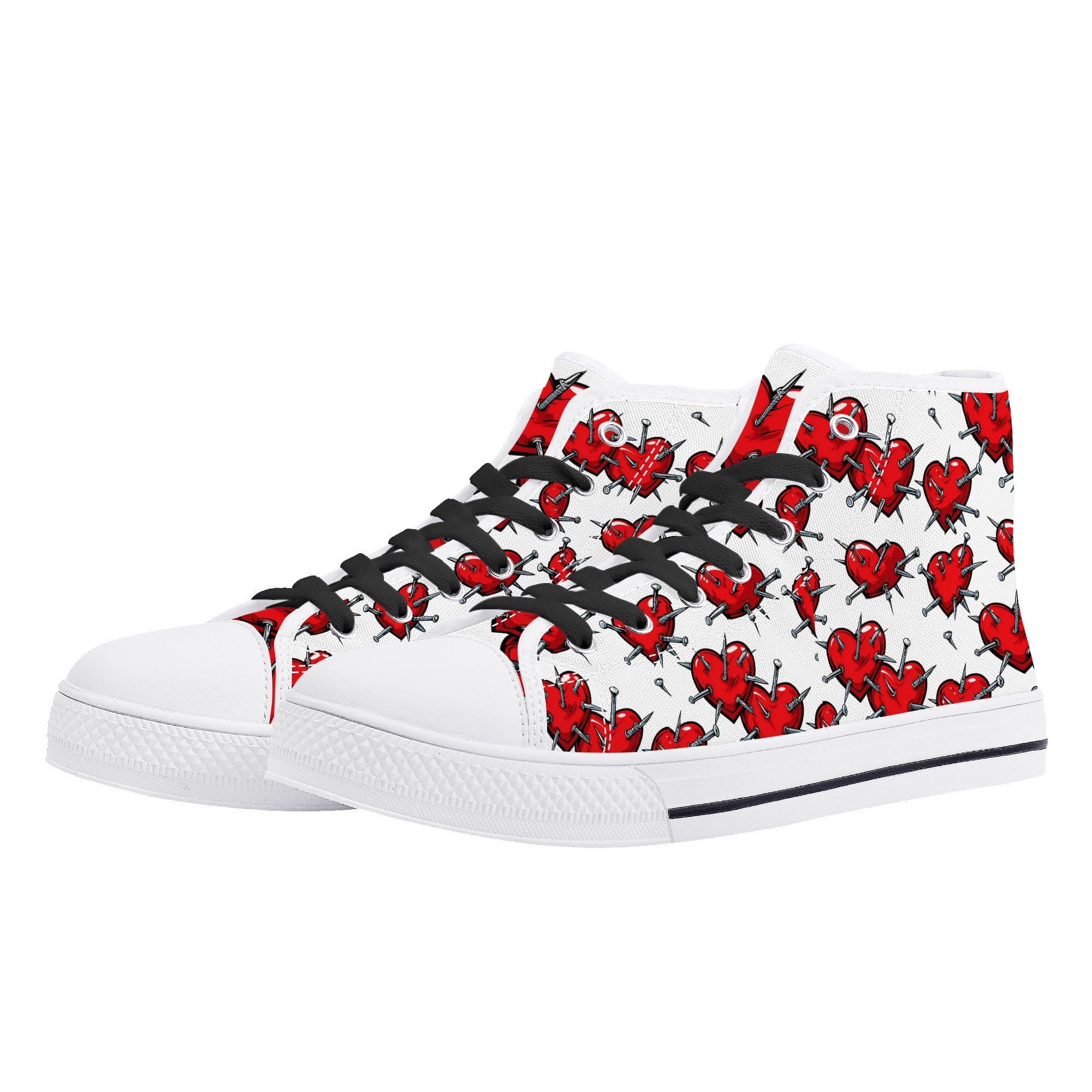 Mens High Top Canvas Shoes - Customized Tongue