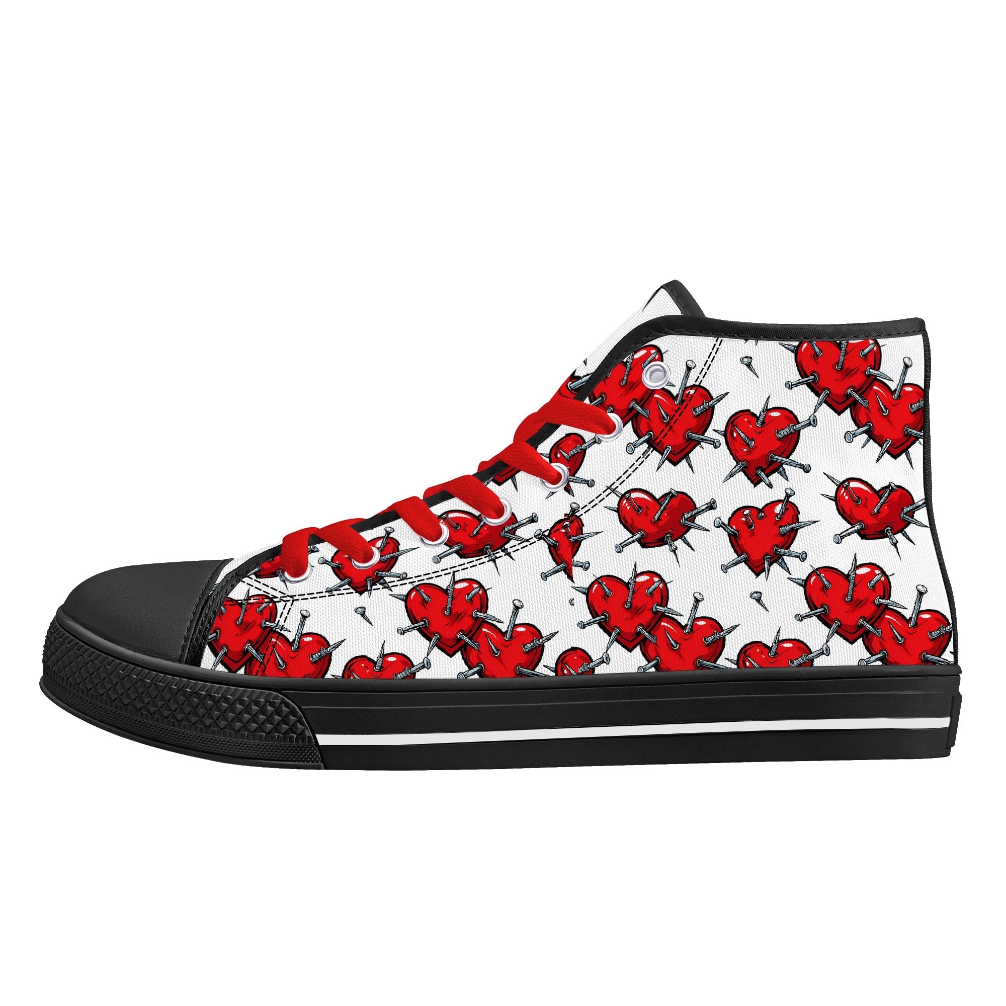 Mens High Top Canvas Shoes - Customized Tongue