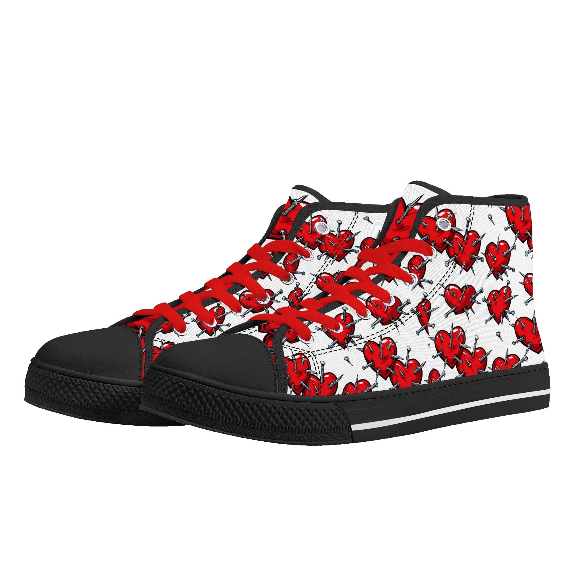 Mens High Top Canvas Shoes - Customized Tongue