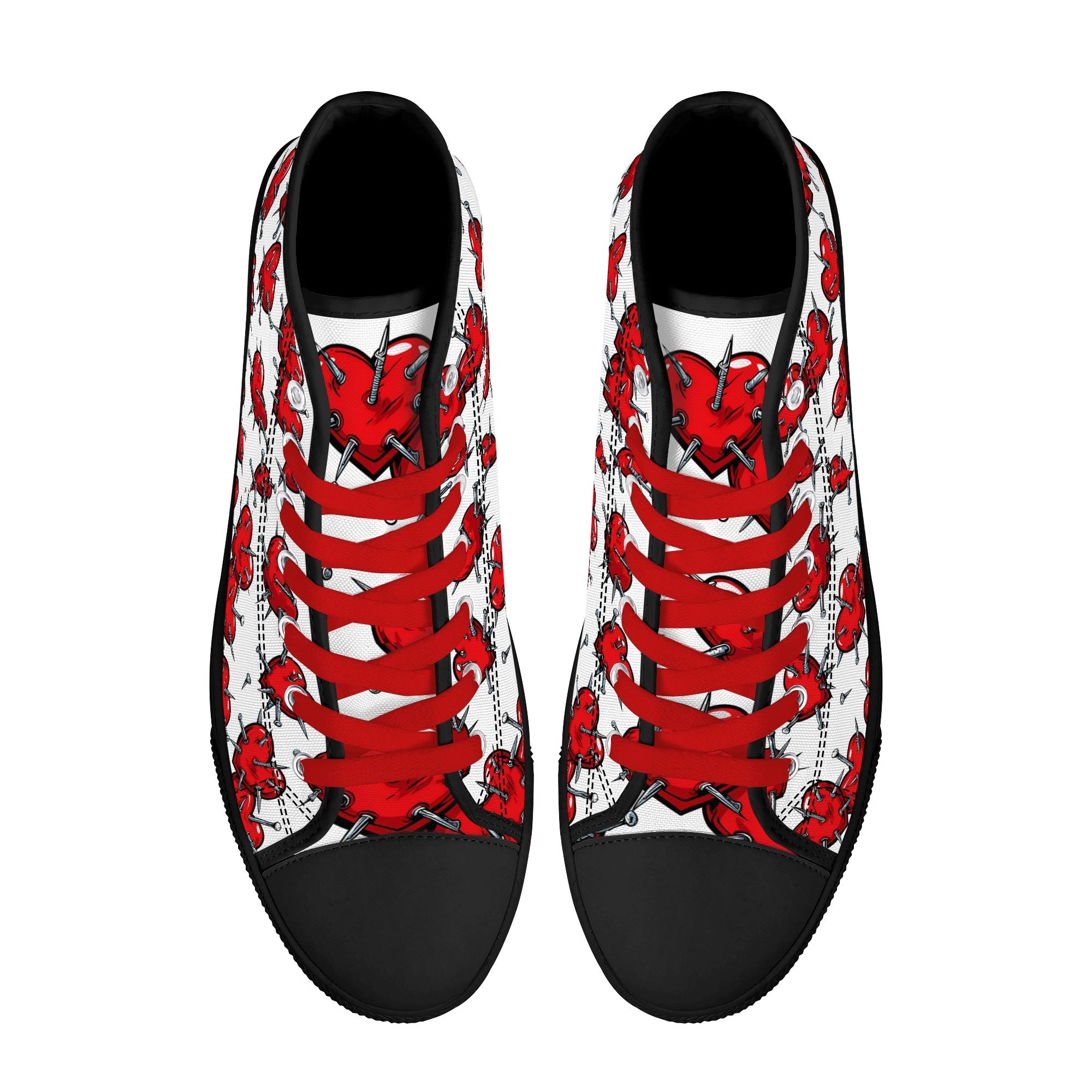 Mens High Top Canvas Shoes - Customized Tongue