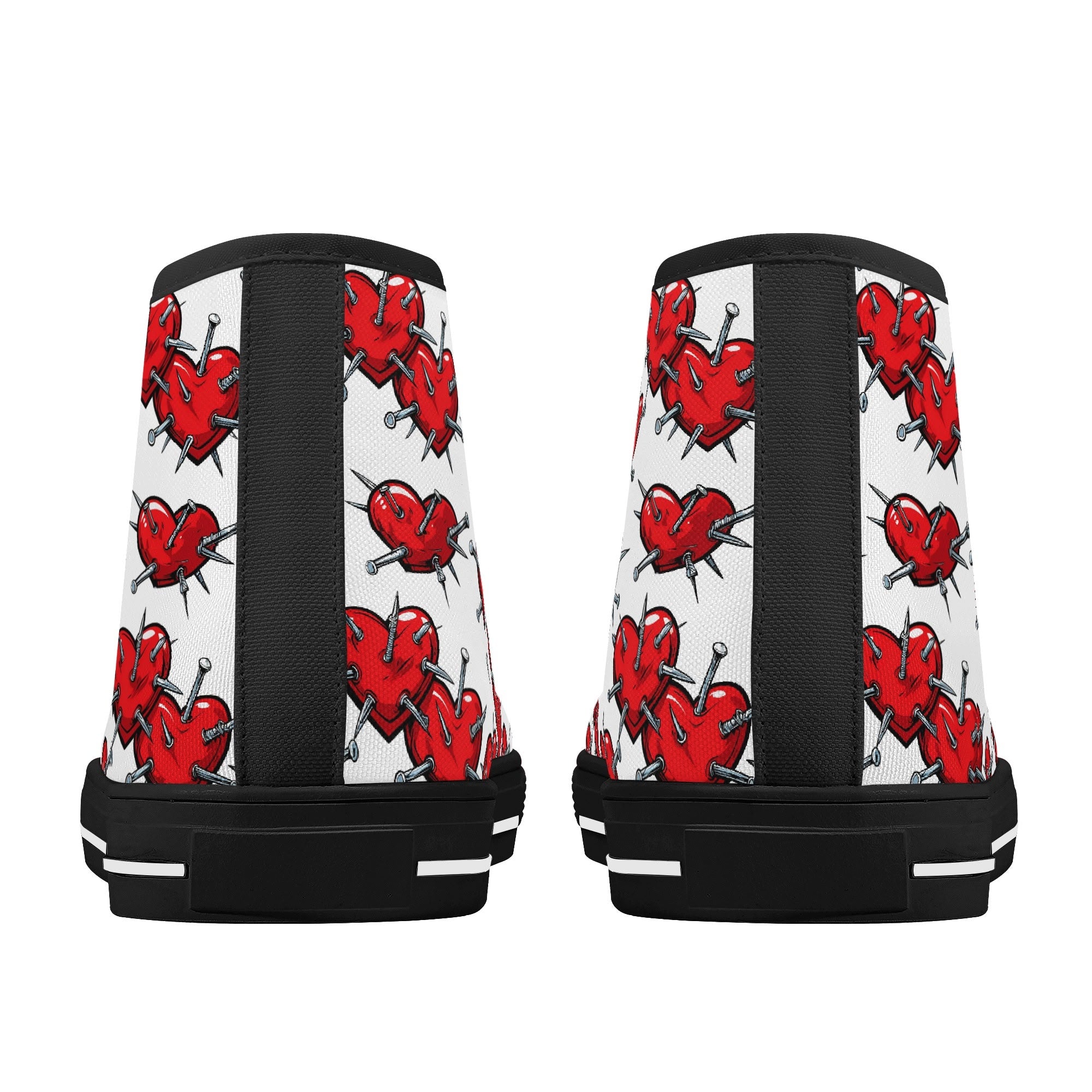 Mens High Top Canvas Shoes - Customized Tongue