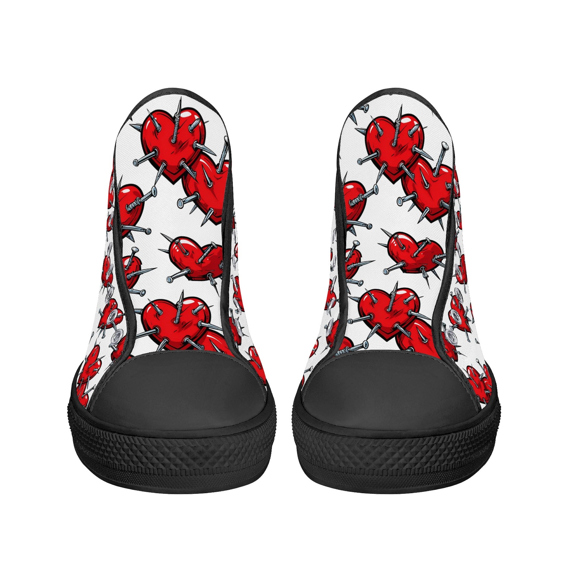 Mens High Top Canvas Shoes - Customized Tongue