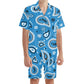Mens Regular Fit Hawaiian Short Sleeve Shirt and Shorts Set
