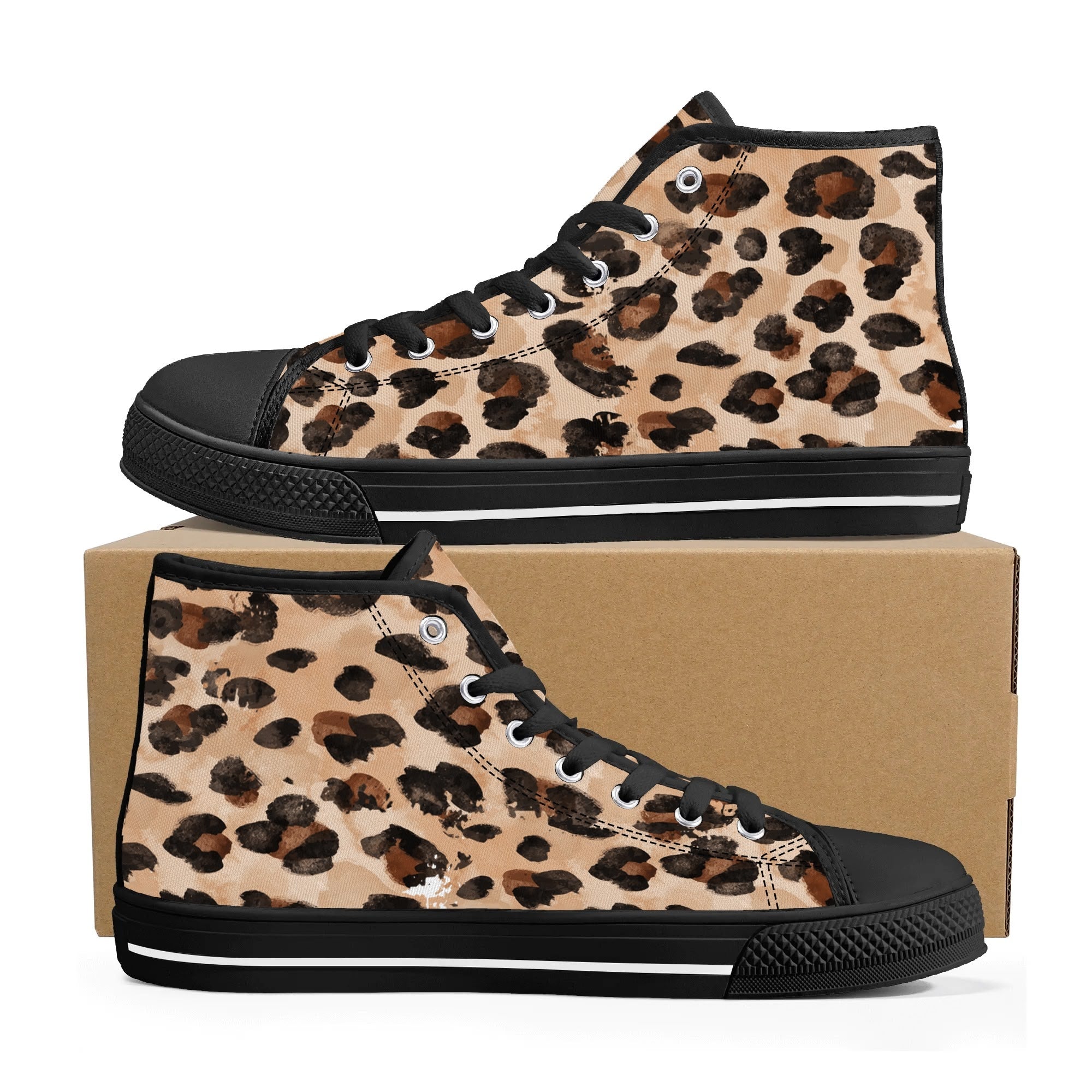 Mens High Top Canvas Shoes - Customized Tongue
