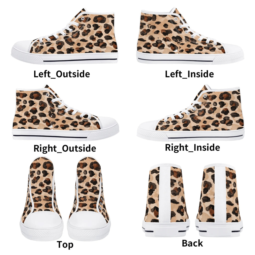 Mens High Top Canvas Shoes - Customized Tongue