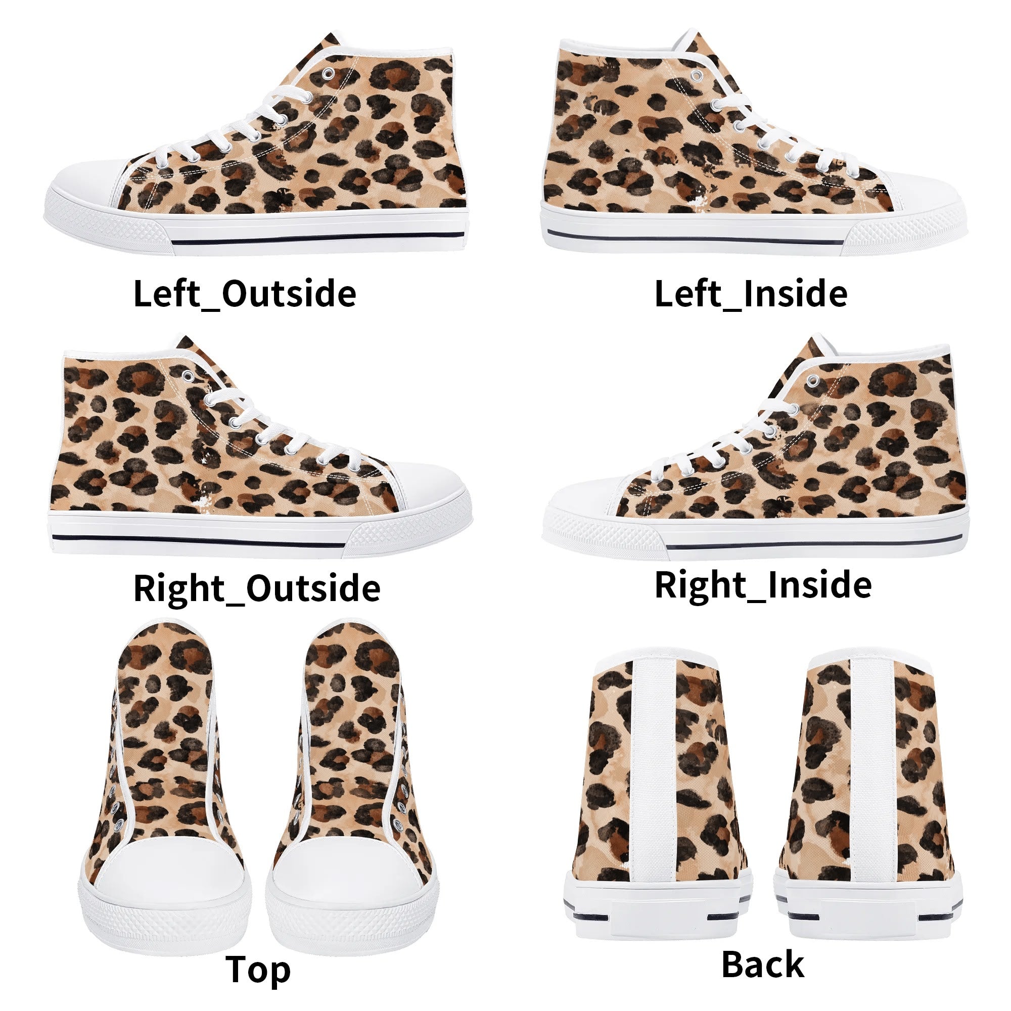 Mens High Top Canvas Shoes - Customized Tongue
