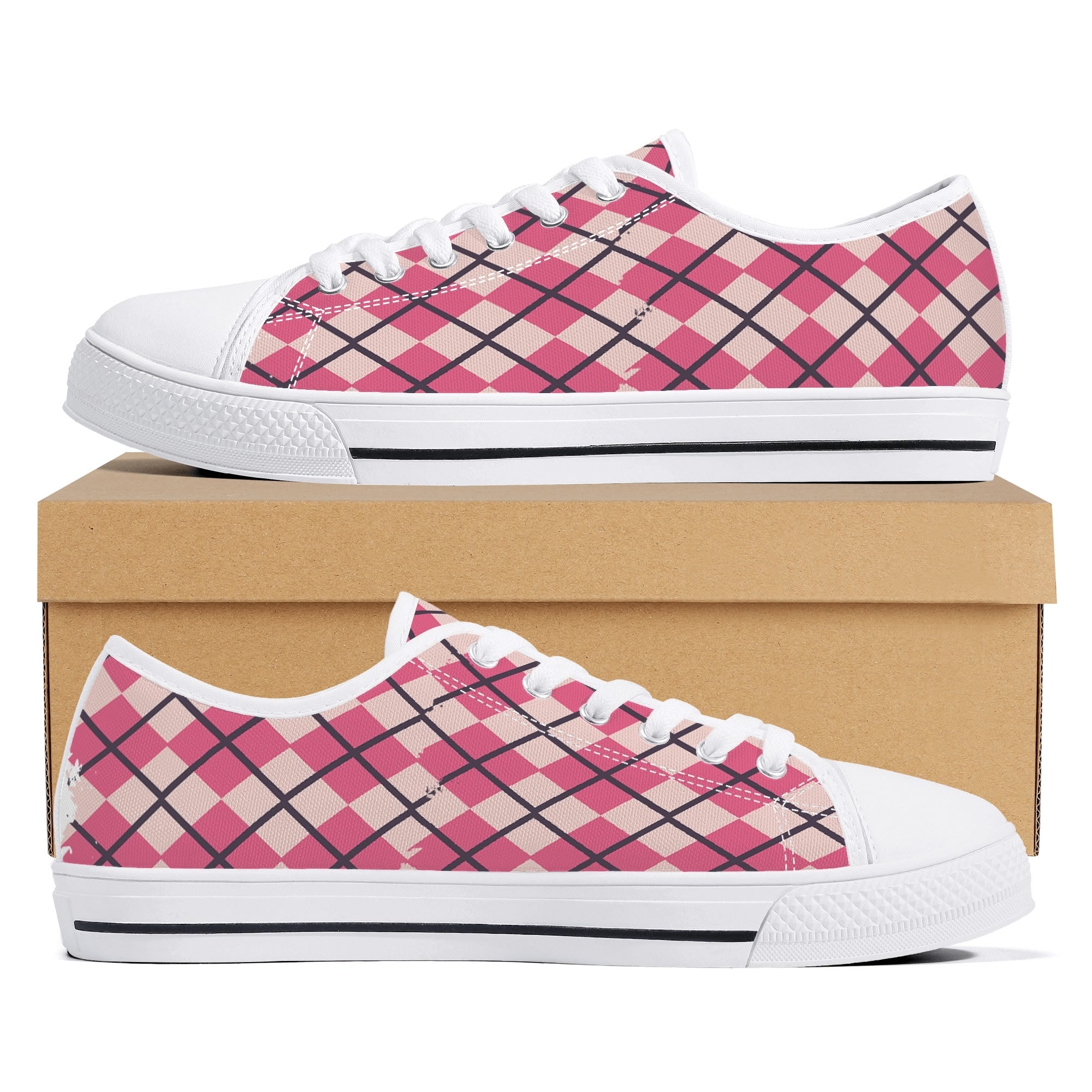 Mens Low Top Canvas Shoes - Customized Tongue