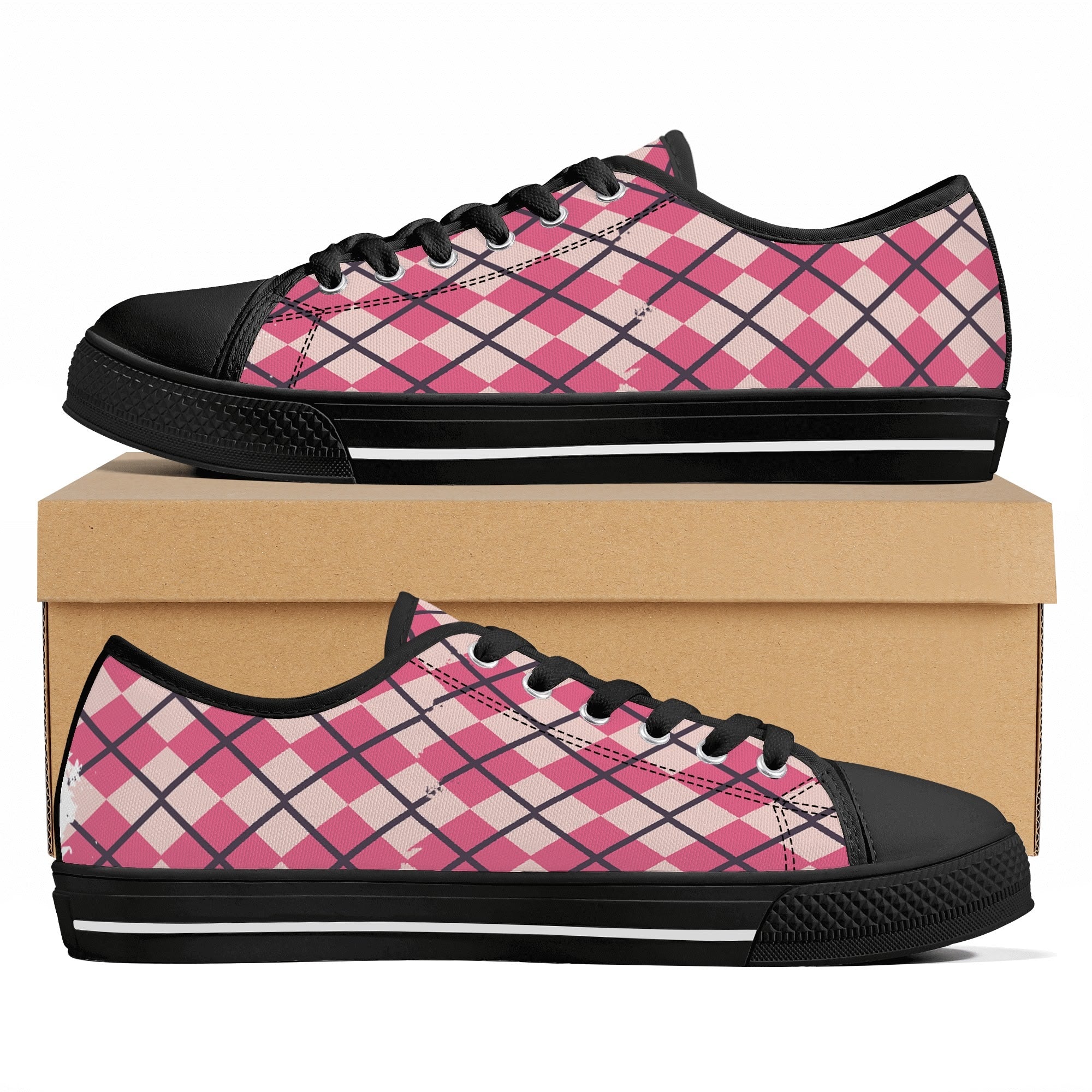 Mens Low Top Canvas Shoes - Customized Tongue