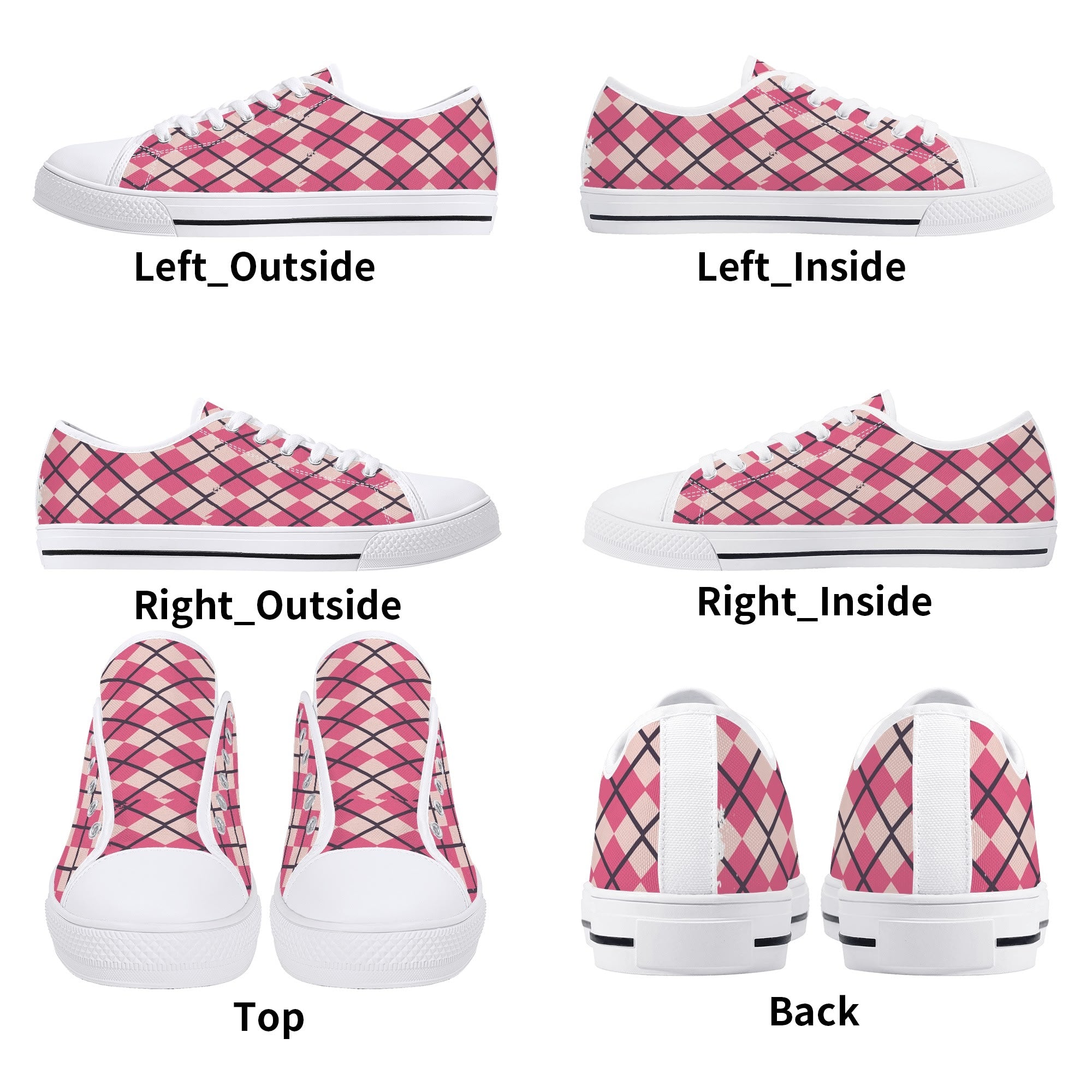 Mens Low Top Canvas Shoes - Customized Tongue