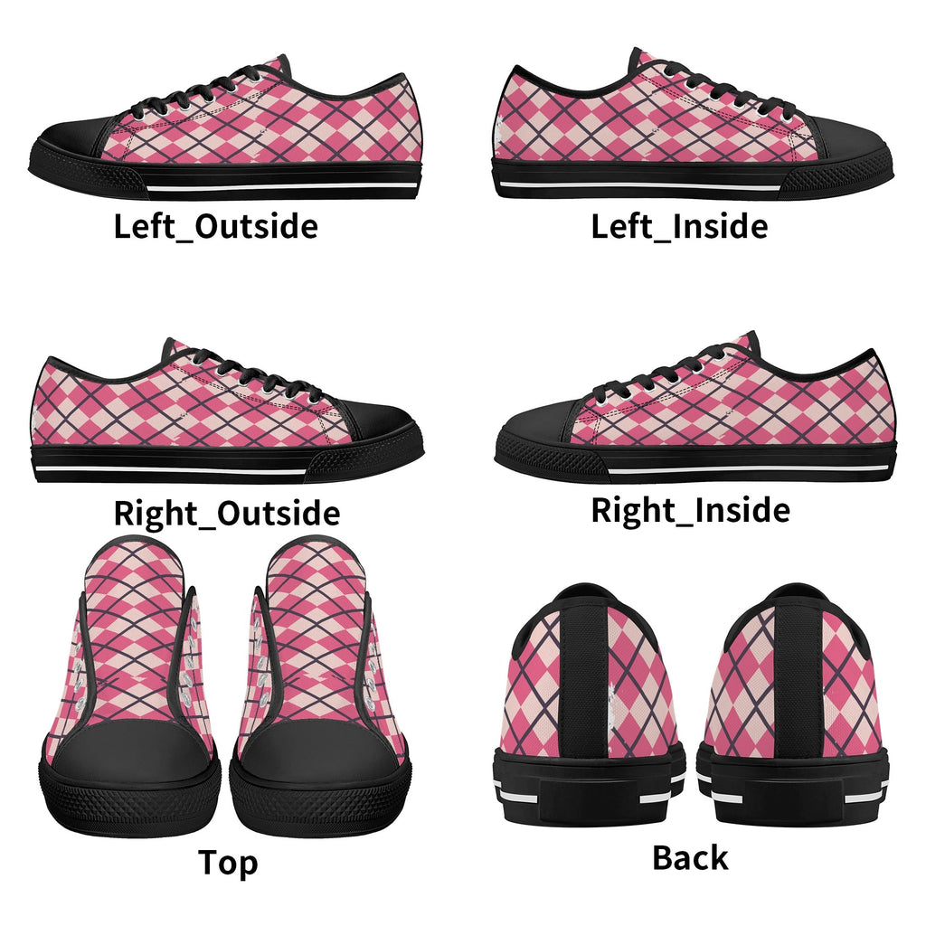 Mens Low Top Canvas Shoes - Customized Tongue