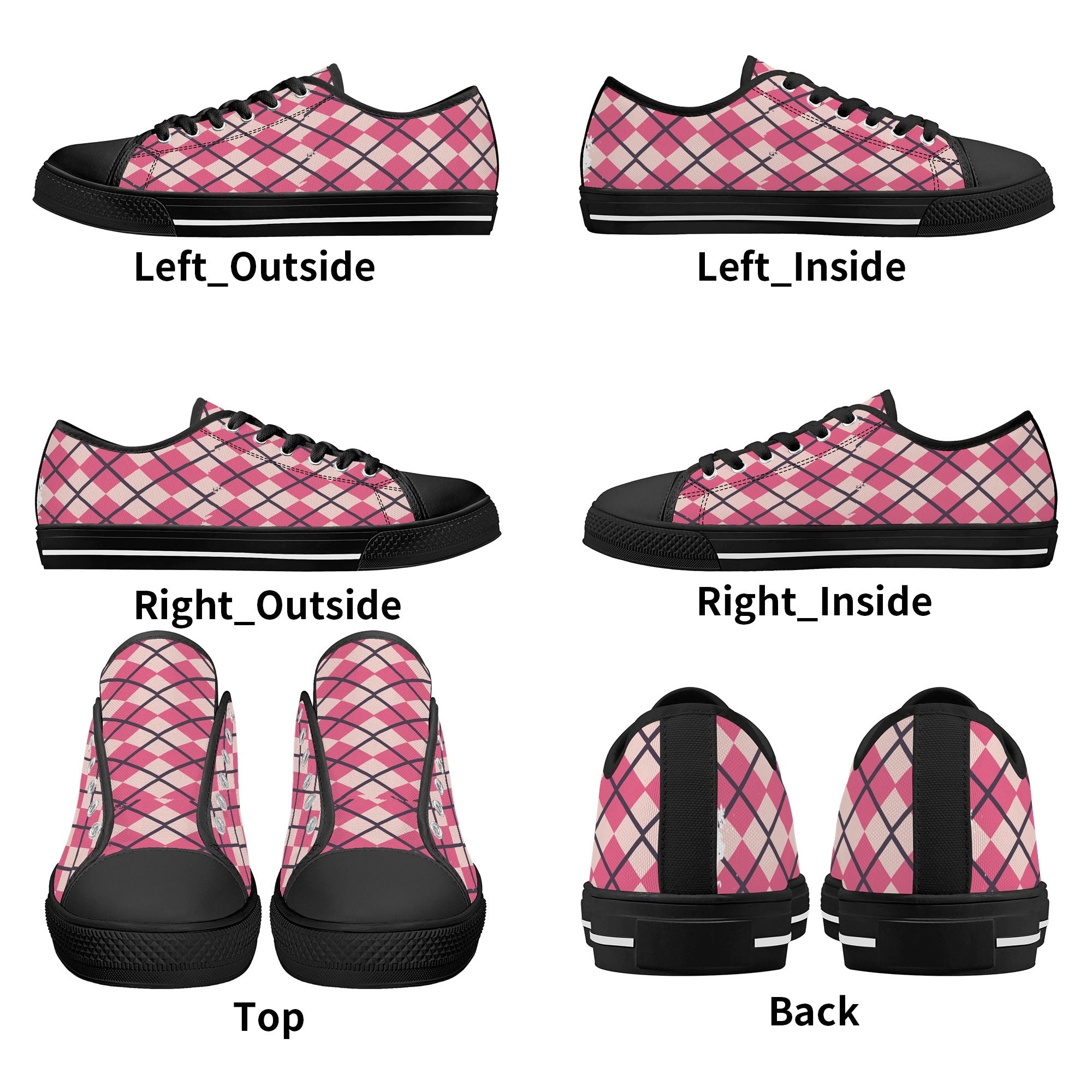 Mens Low Top Canvas Shoes - Customized Tongue