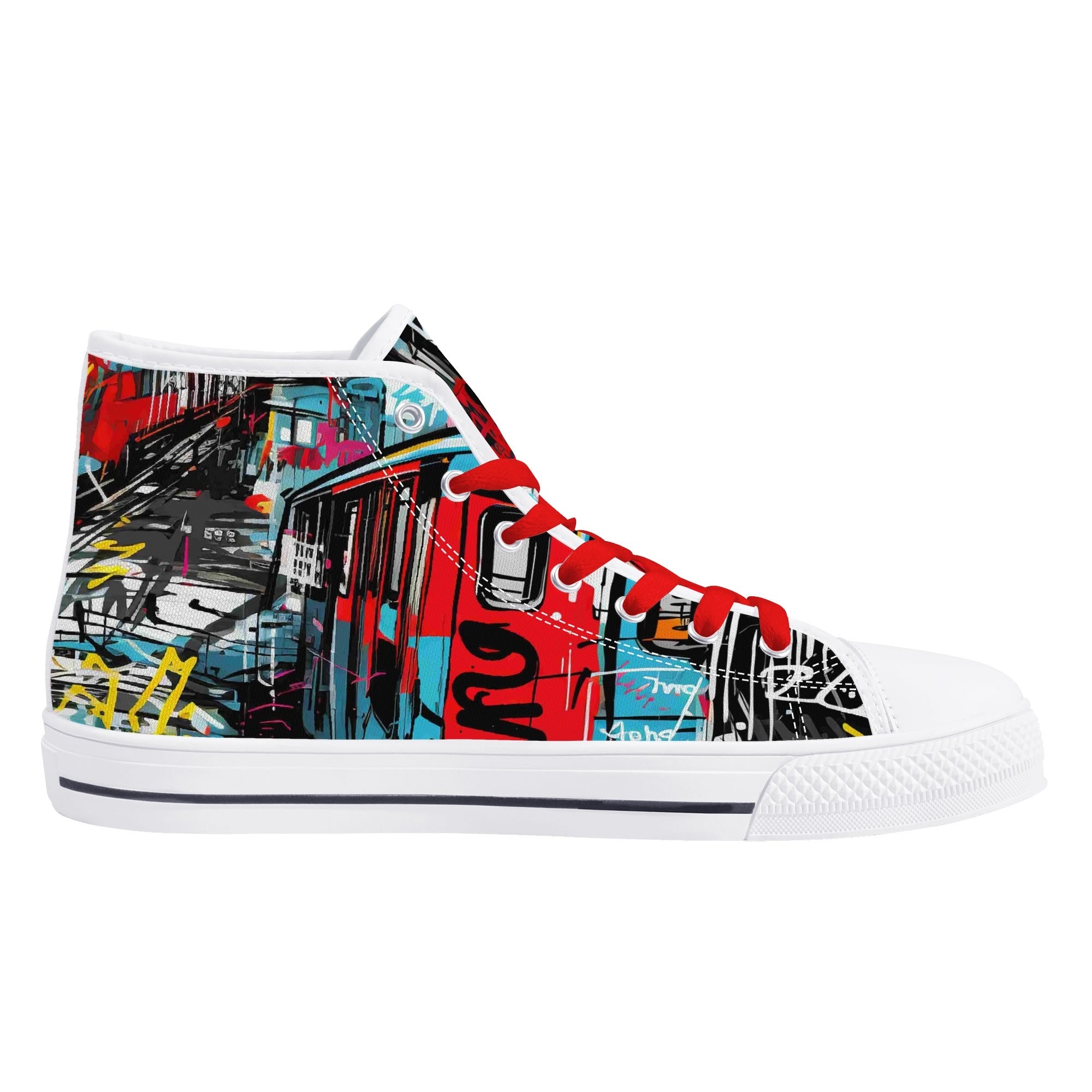 Mens High Top Canvas Shoes - Customized Tongue