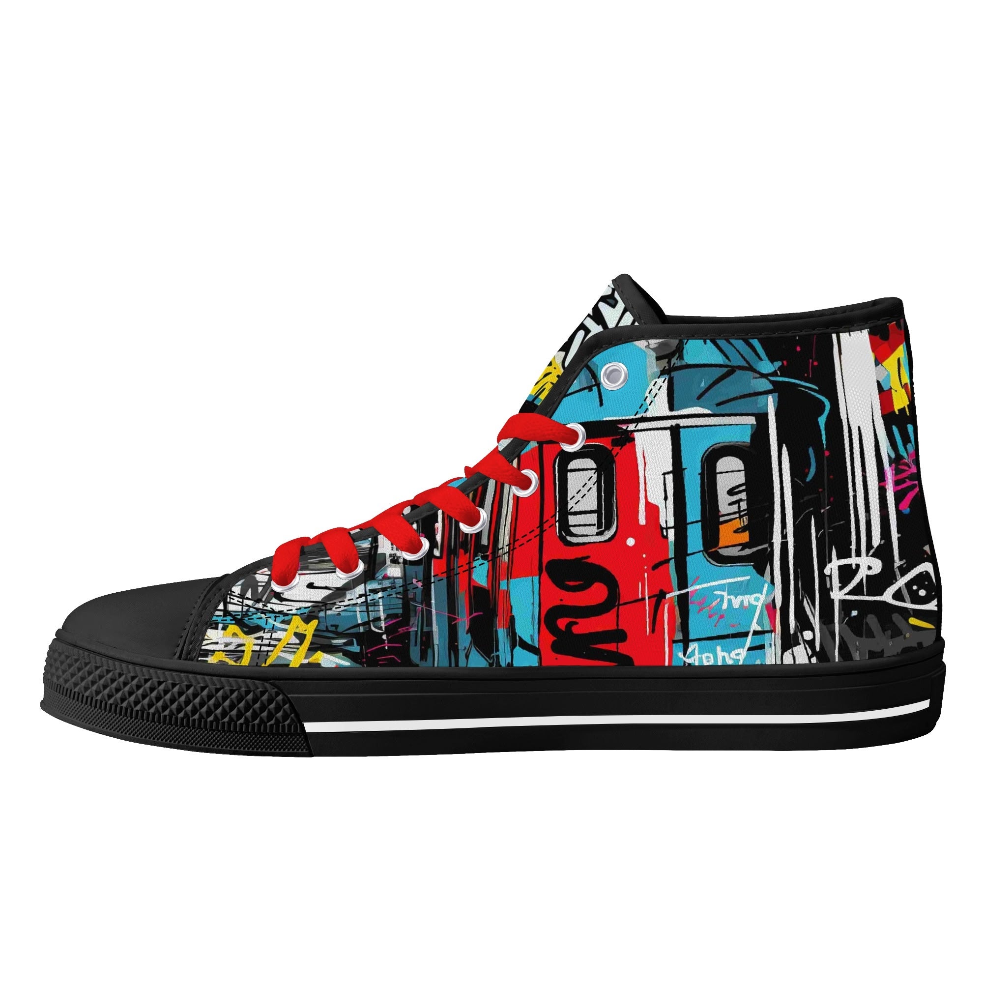 Mens High Top Canvas Shoes - Customized Tongue