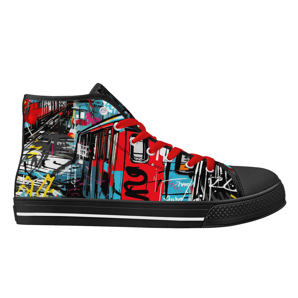 Mens High Top Canvas Shoes - Customized Tongue