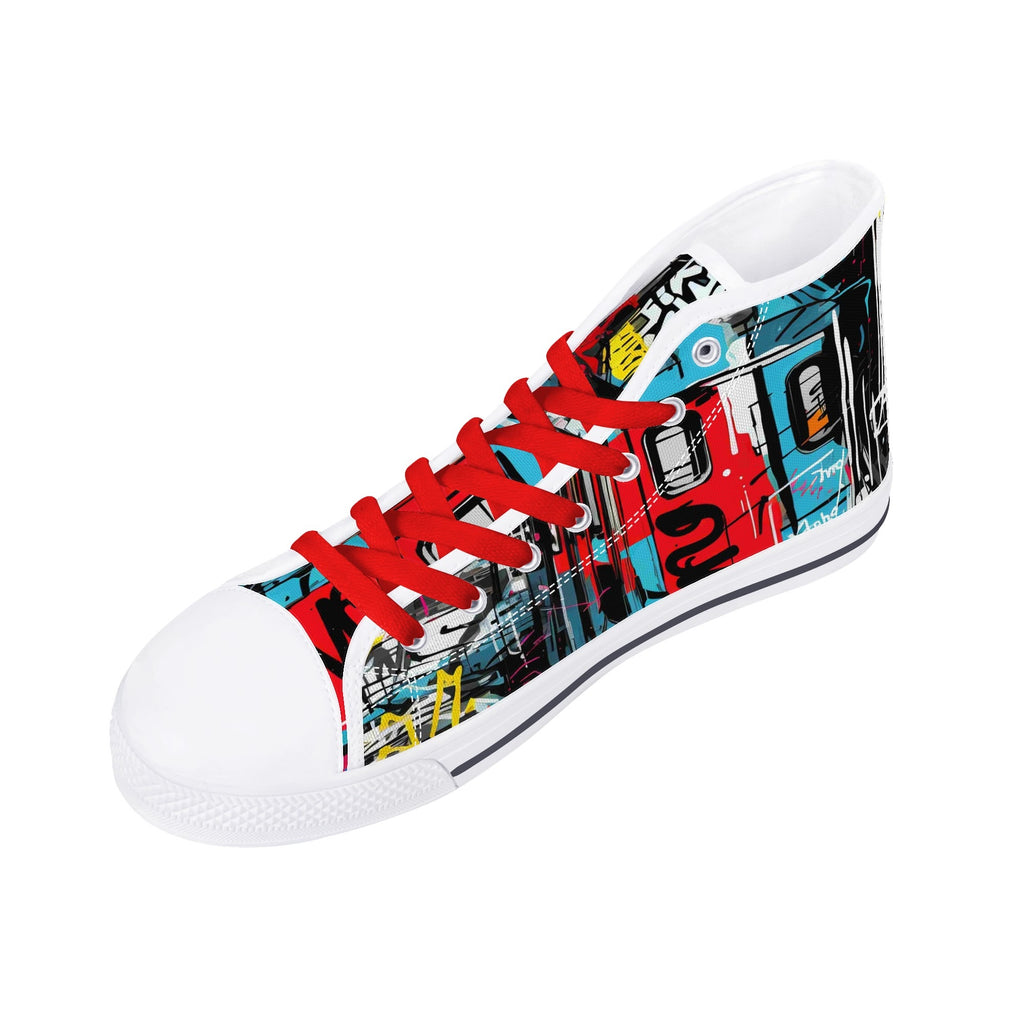 Mens High Top Canvas Shoes - Customized Tongue