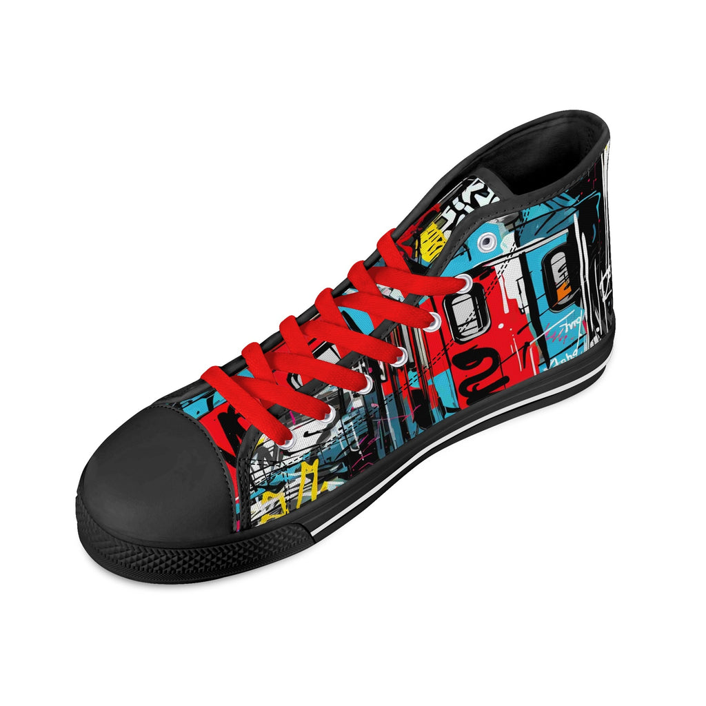 Mens High Top Canvas Shoes - Customized Tongue