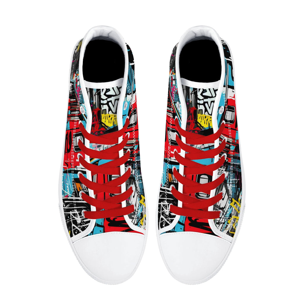 Mens High Top Canvas Shoes - Customized Tongue