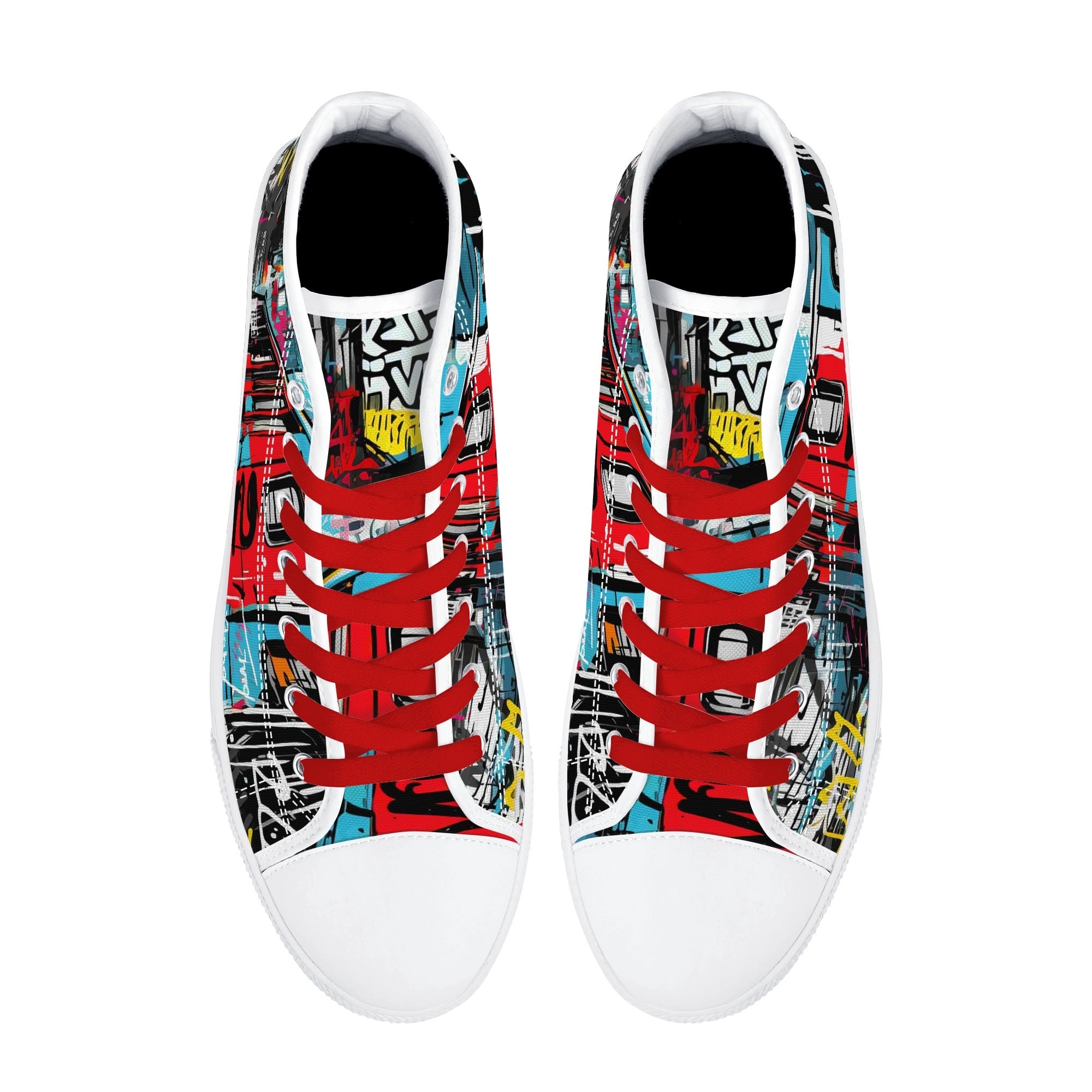 Mens High Top Canvas Shoes - Customized Tongue