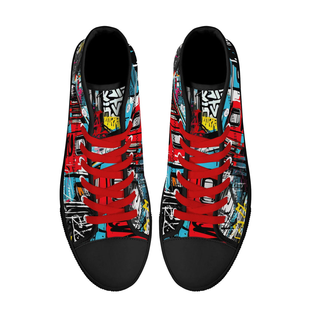 Mens High Top Canvas Shoes - Customized Tongue