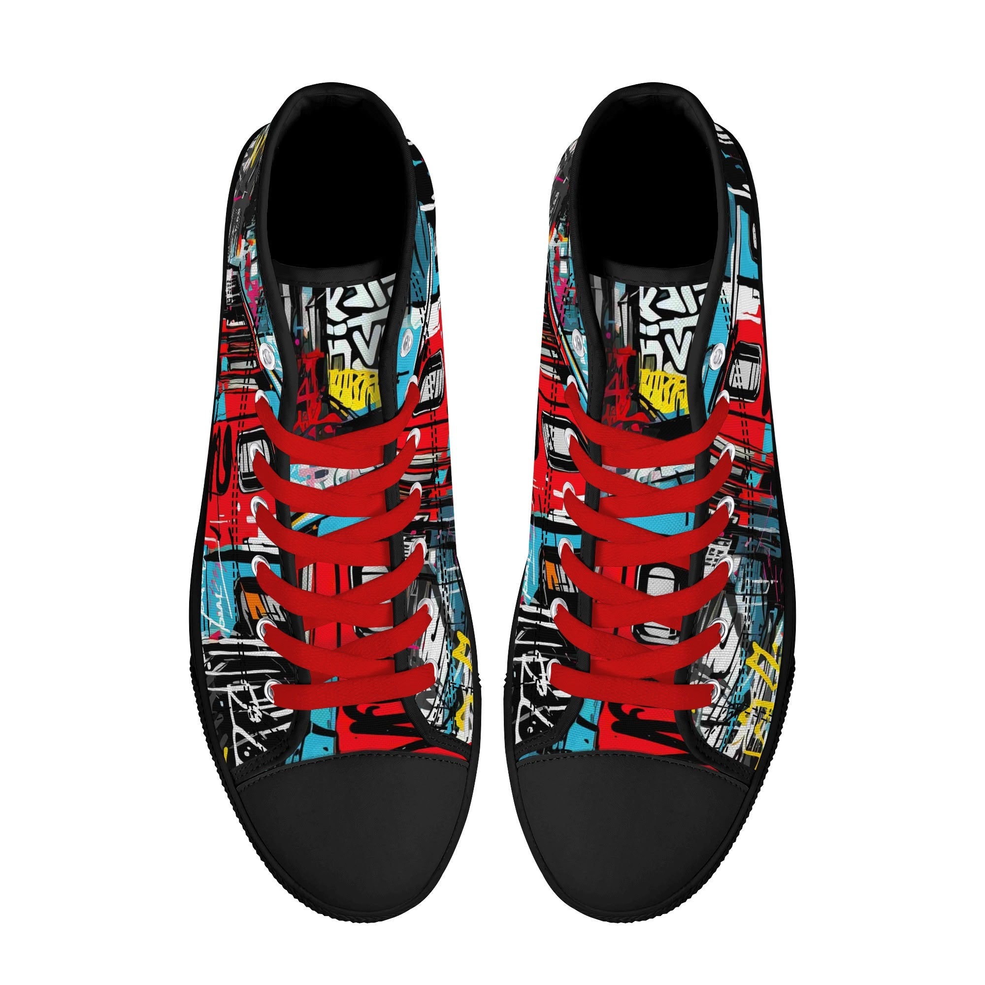 Mens High Top Canvas Shoes - Customized Tongue