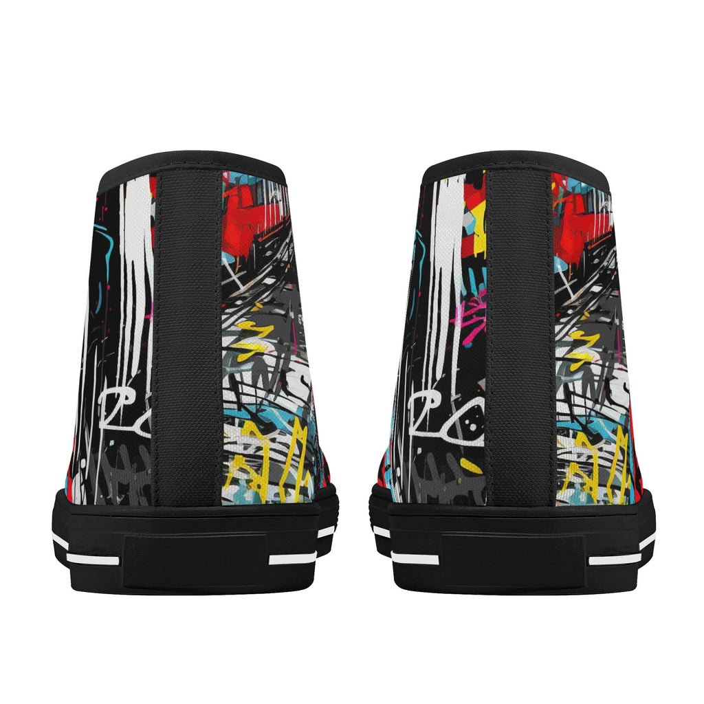 Mens High Top Canvas Shoes - Customized Tongue