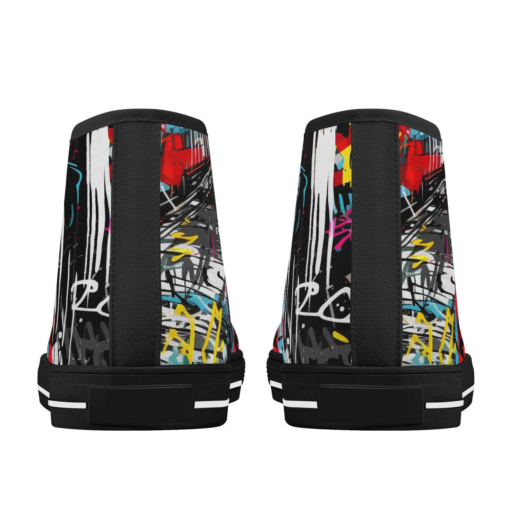 Mens High Top Canvas Shoes - Customized Tongue