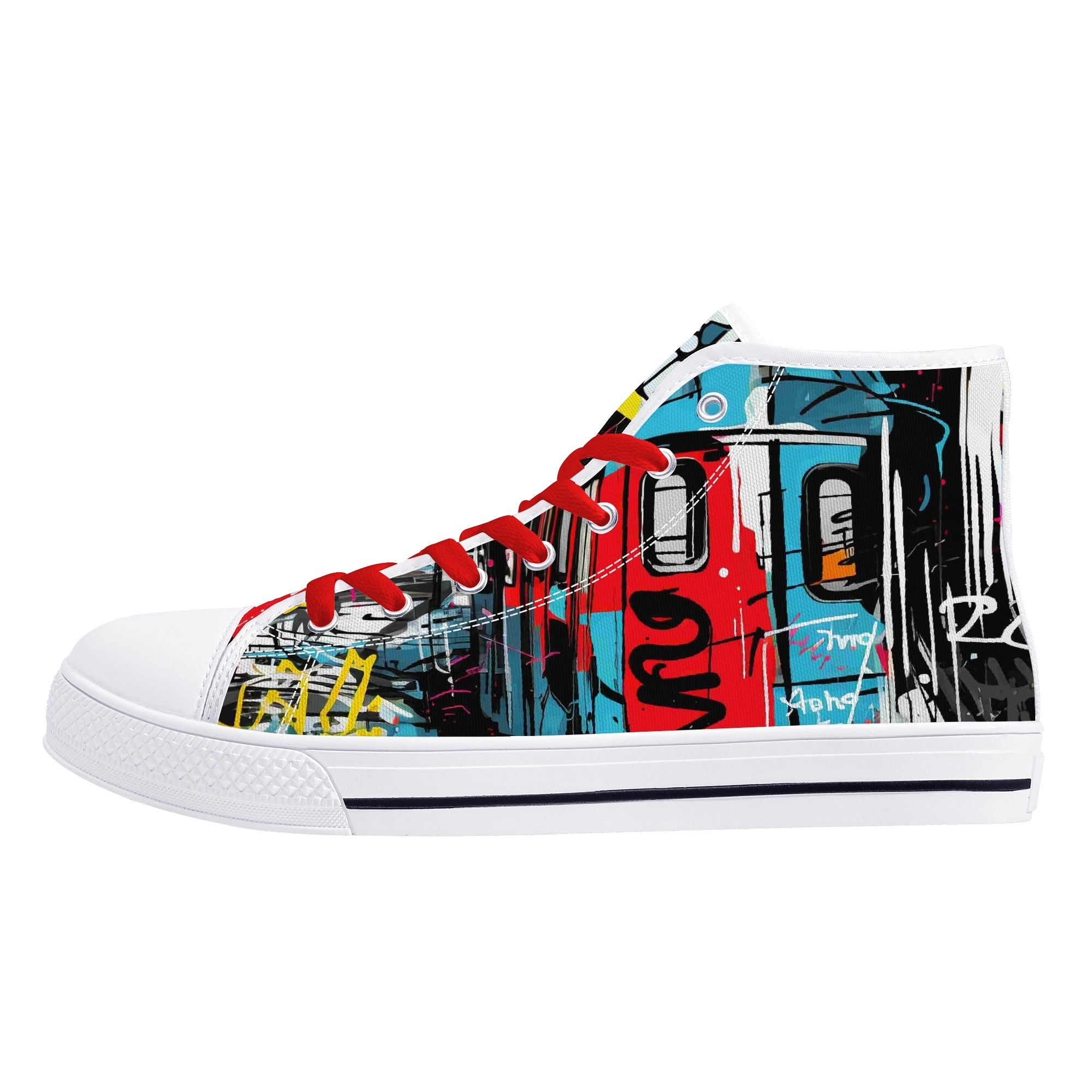 Mens High Top Canvas Shoes - Customized Tongue