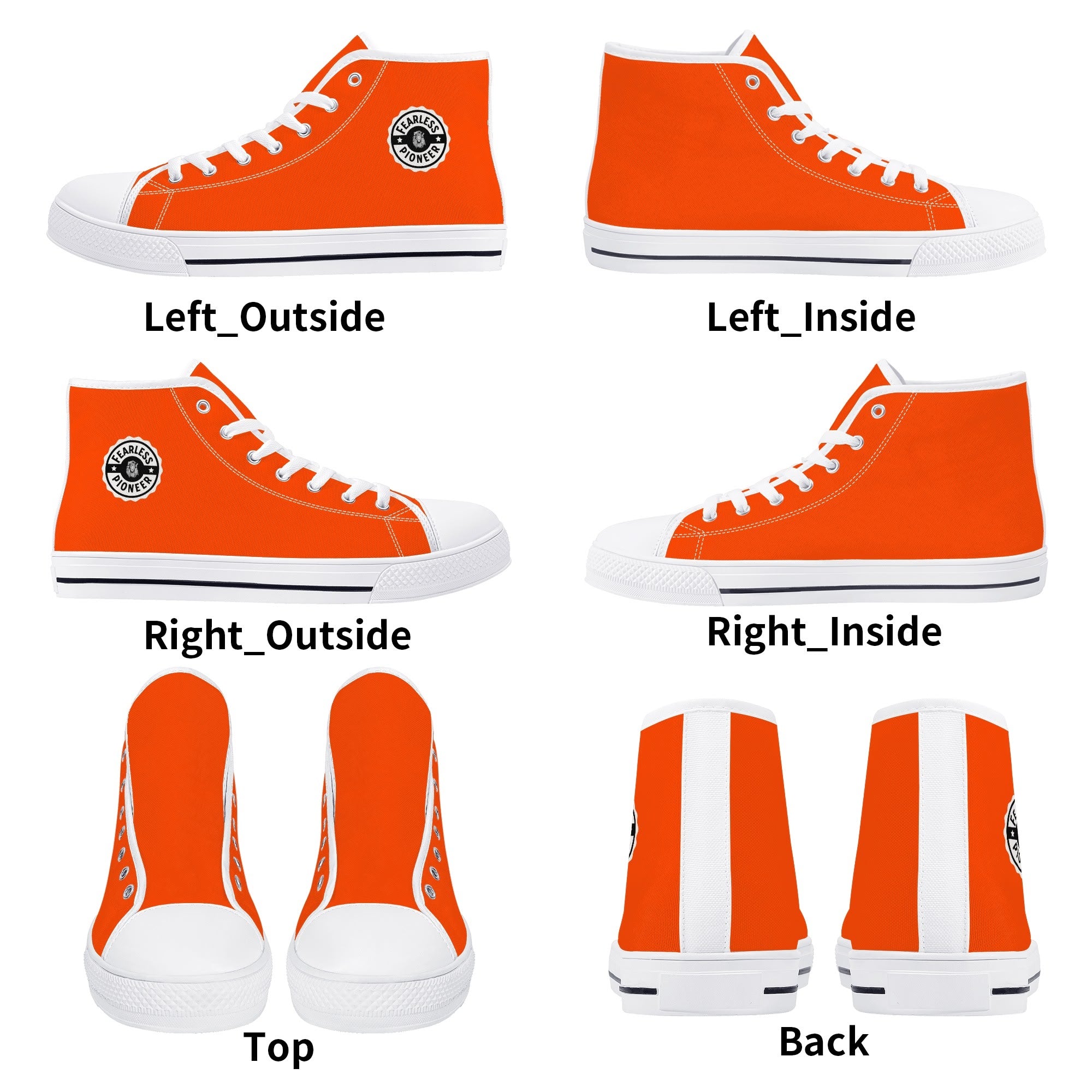 Mens High Top Canvas Shoes - Customized Tongue