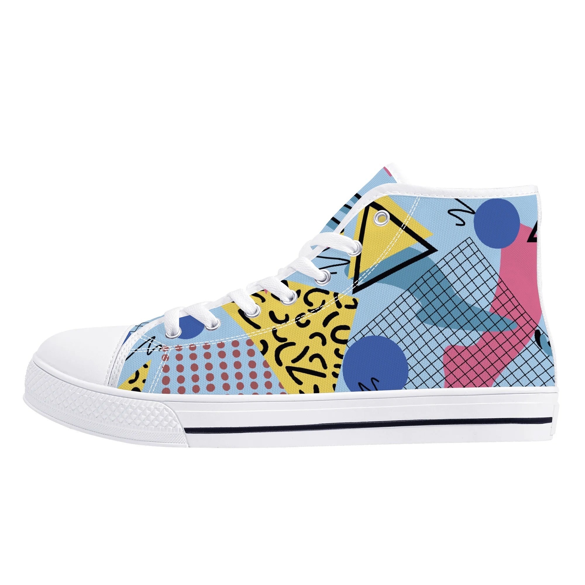 Mens High Top Canvas Shoes - Customized Tongue