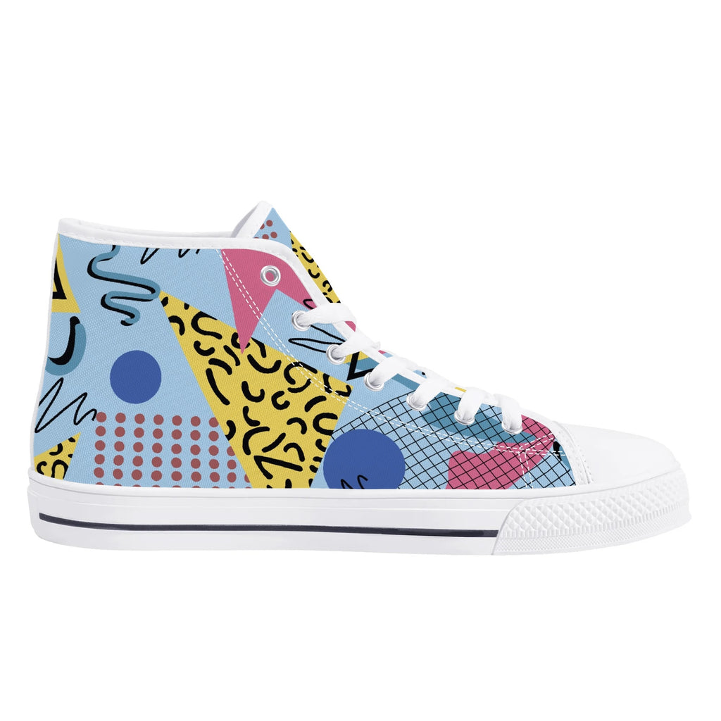 Mens High Top Canvas Shoes - Customized Tongue
