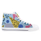 Mens High Top Canvas Shoes - Customized Tongue