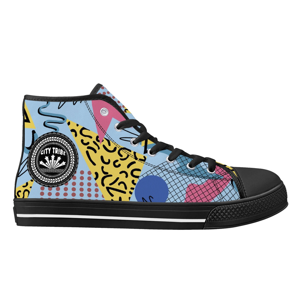 Mens High Top Canvas Shoes - Customized Tongue