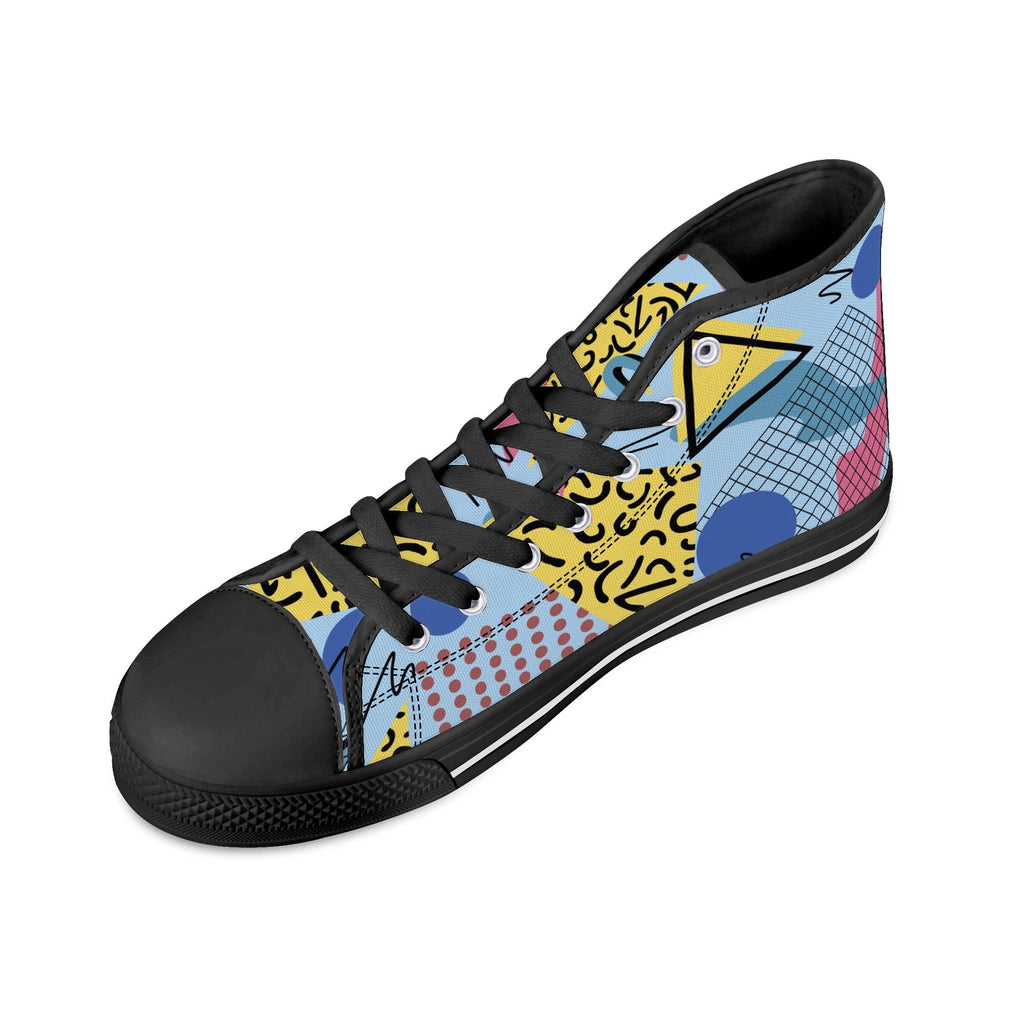 Mens High Top Canvas Shoes - Customized Tongue