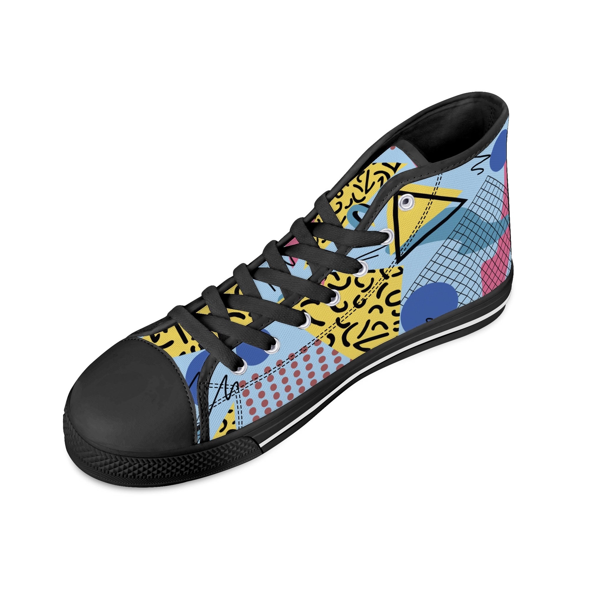 Mens High Top Canvas Shoes - Customized Tongue