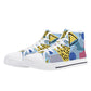 Mens High Top Canvas Shoes - Customized Tongue
