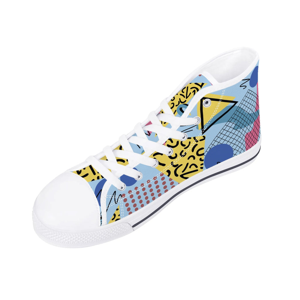 Mens High Top Canvas Shoes - Customized Tongue