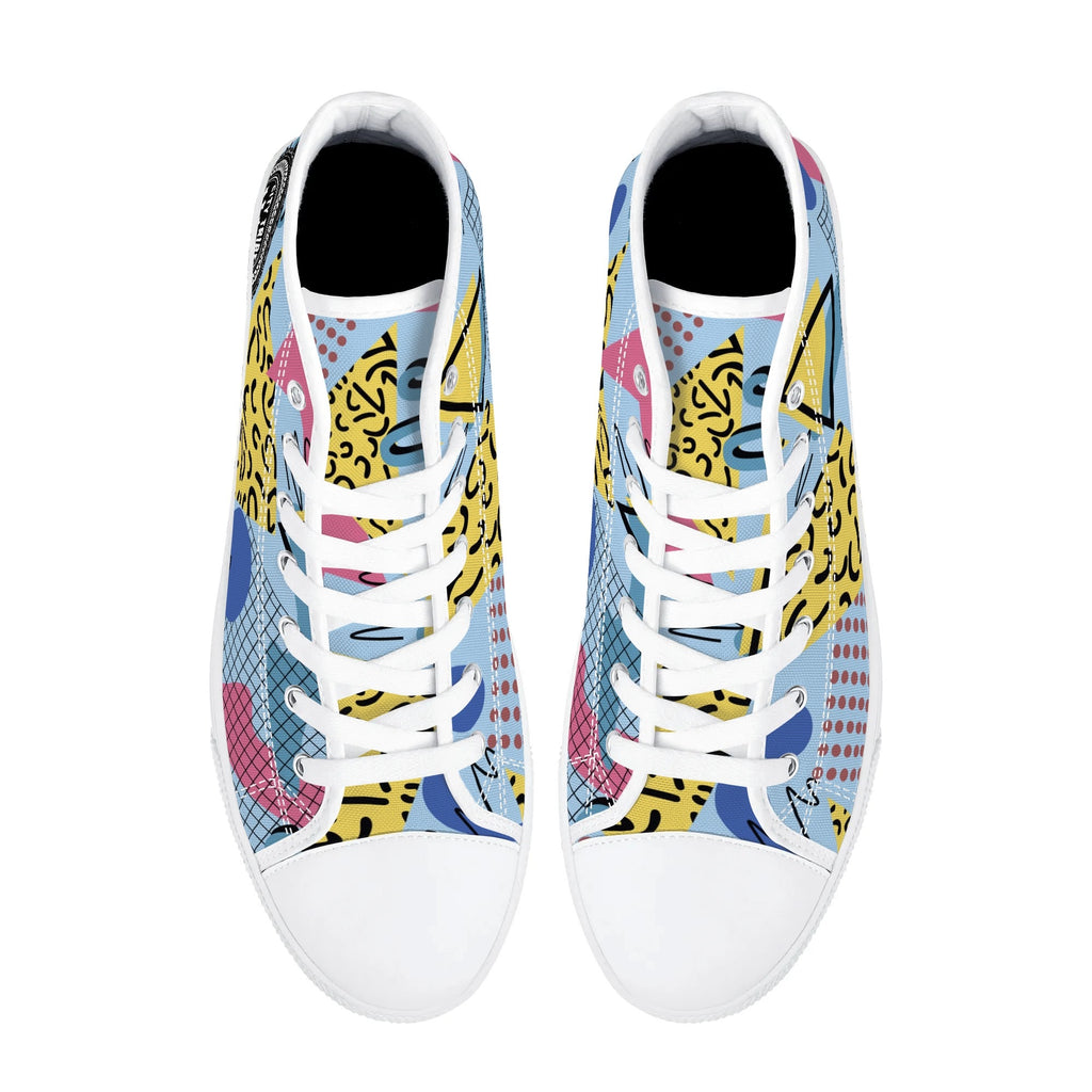 Mens High Top Canvas Shoes - Customized Tongue