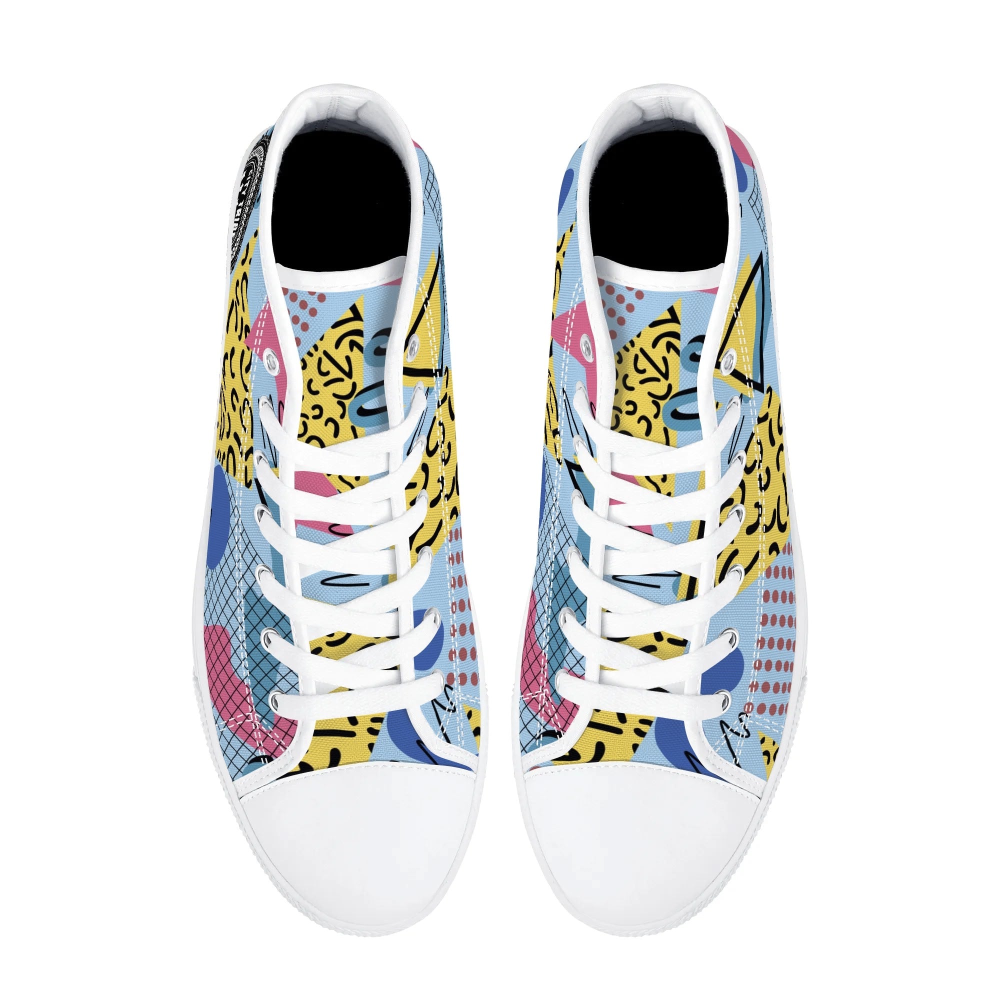 Mens High Top Canvas Shoes - Customized Tongue
