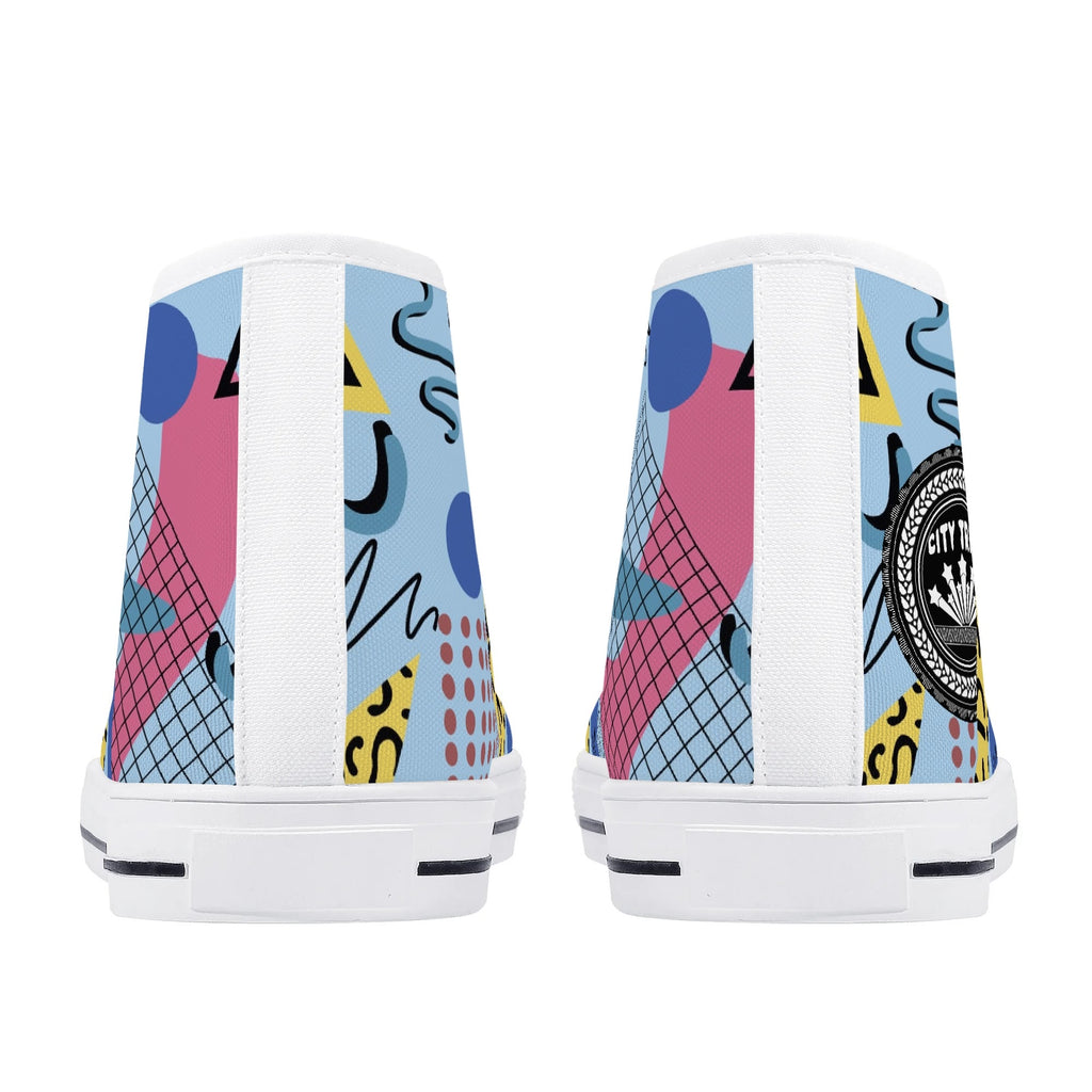 Mens High Top Canvas Shoes - Customized Tongue
