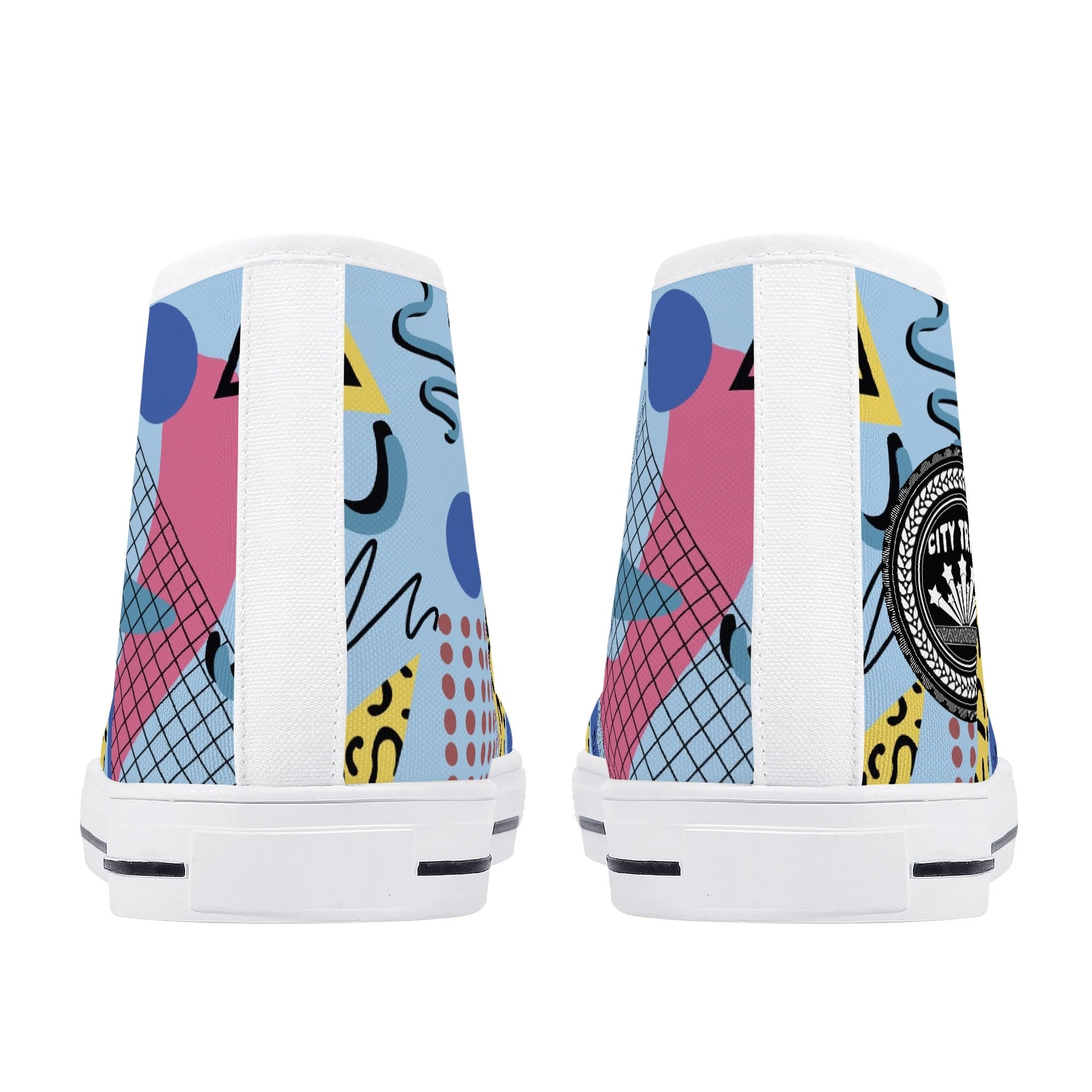 Mens High Top Canvas Shoes - Customized Tongue