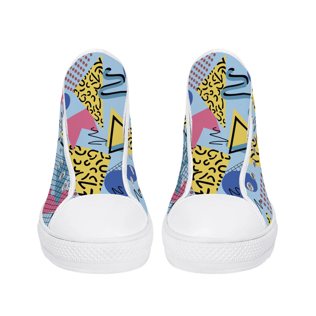 Mens High Top Canvas Shoes - Customized Tongue