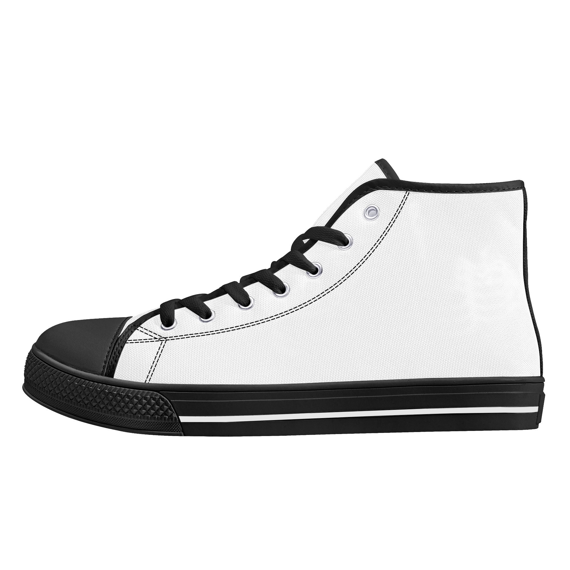 Mens High Top Canvas Shoes - Customized Tongue