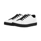 Womens Rubber Low Top Leather Sneakers