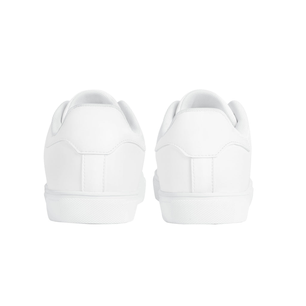 Womens Rubber Low Top Leather Sneakers