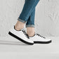 Womens Rubber Low Top Leather Sneakers