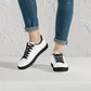 Womens Rubber Low Top Leather Sneakers