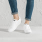 Womens Rubber Low Top Leather Sneakers