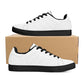 Womens Rubber Low Top Leather Sneakers