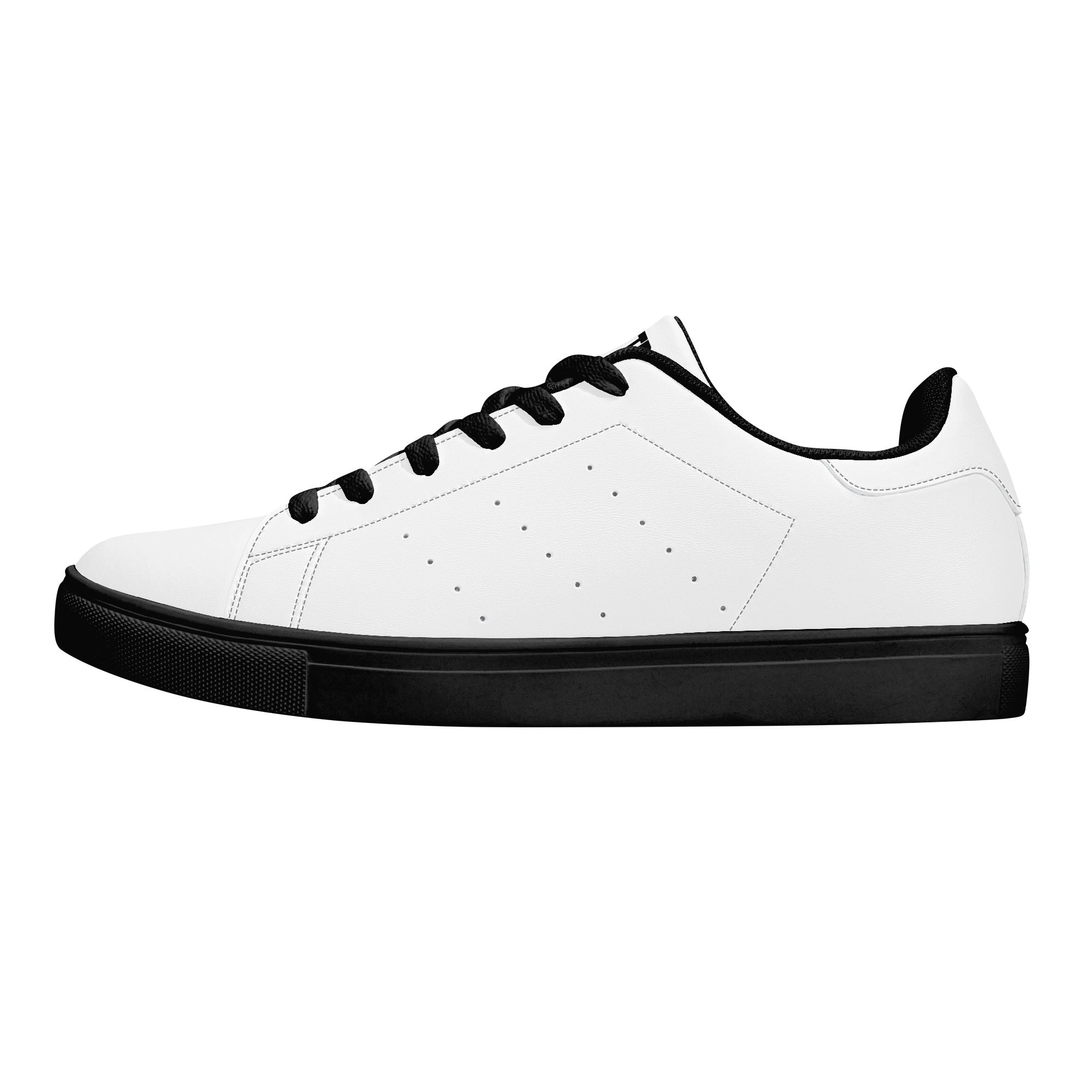 Womens Rubber Low Top Leather Sneakers